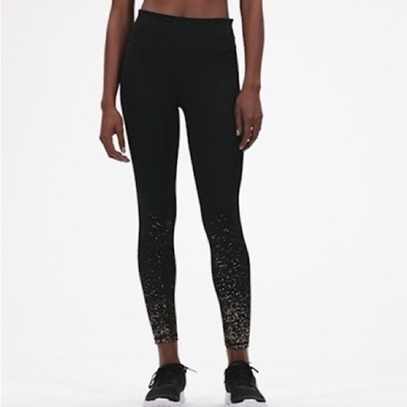 GAPFit High Waist Metallic Ombré Full Length Leggings (True Black) - Medium - Picture 1 of 15